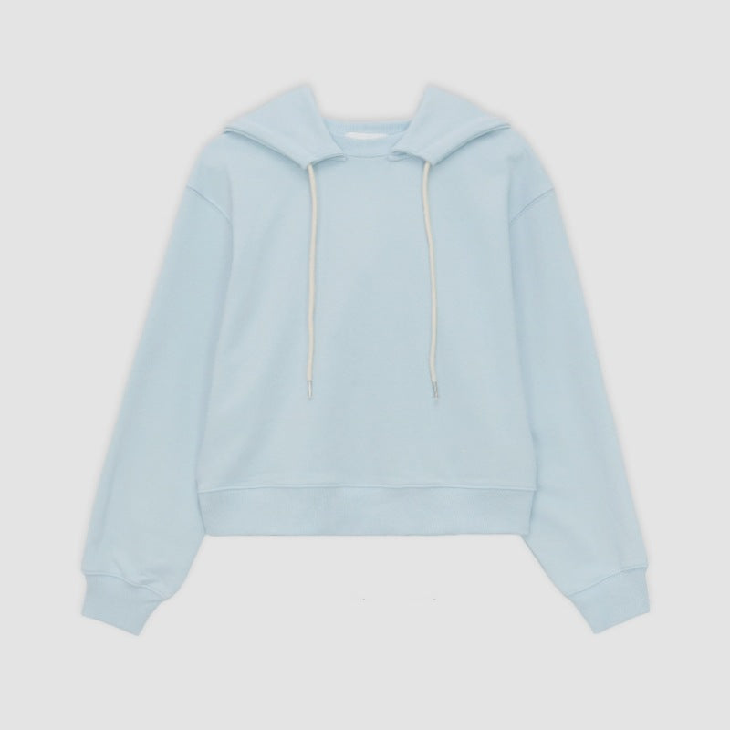 Damen Kapuzenpullover Weicher Baumwollmix Beige