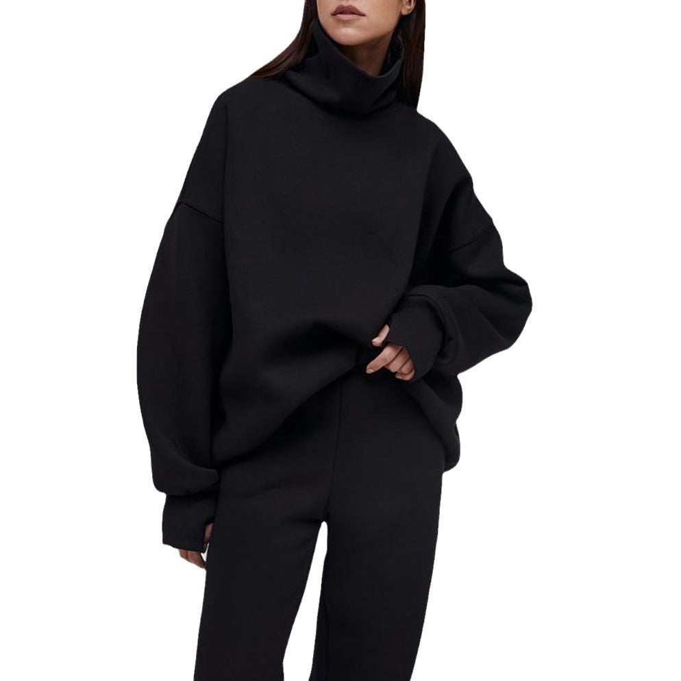 Damen Rollkragenpullover Oversized Kuschelfleece Norvielle