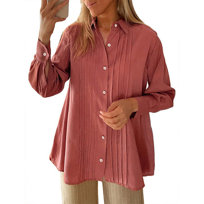 Damen Bluse Strukturiertes Design Elegante Knöpfe Norvielle