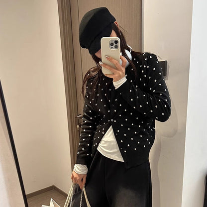 Damen Cardigan Modern Knopfleiste Fein