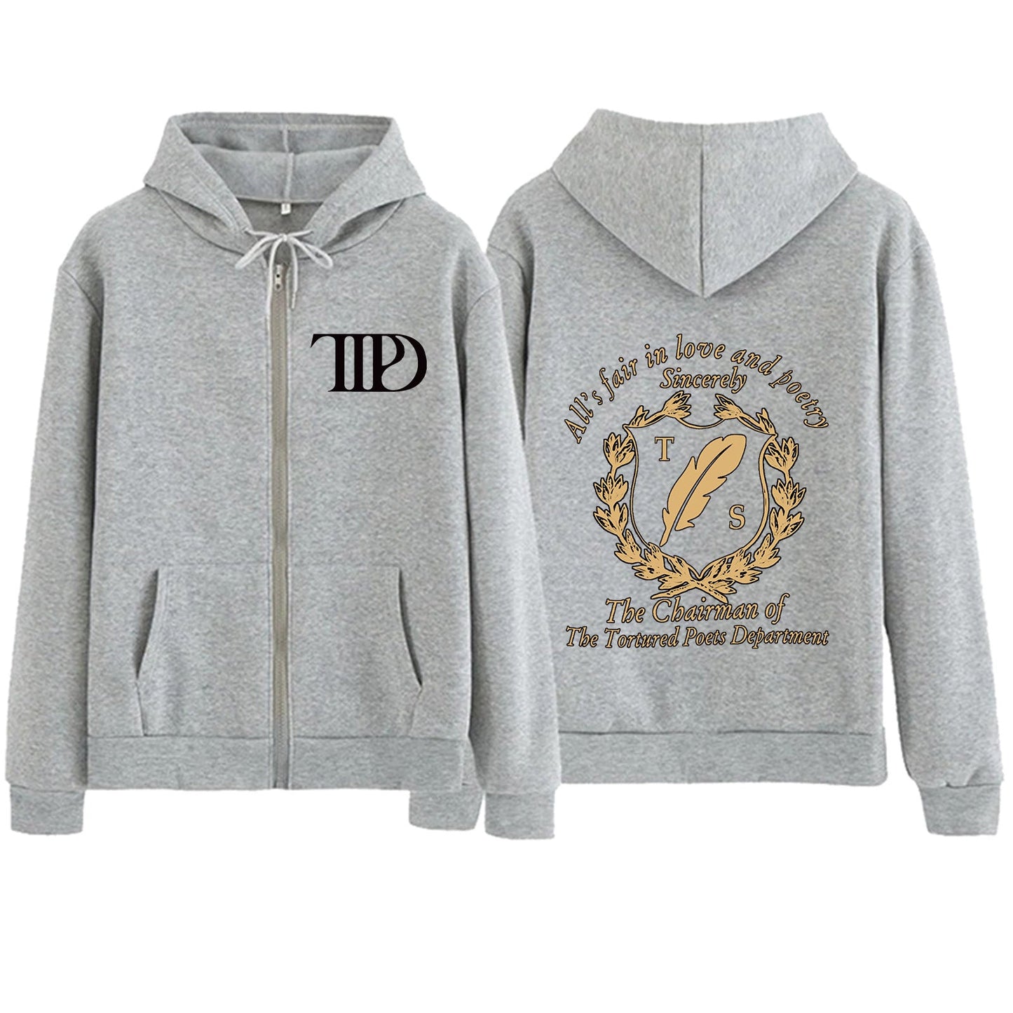 Damen Fleece-Kapuzenjacke Bequem Motiv-Design Norvielle