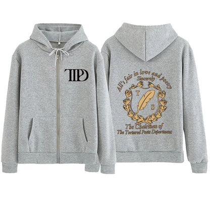 Damen Fleece-Kapuzenjacke Bequem Motiv-Design Norvielle