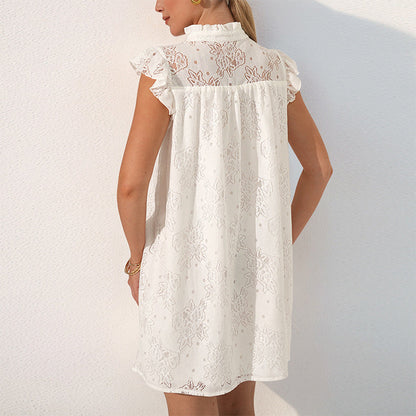 Damen Sommerkleid Spitzenakzente Norvielle