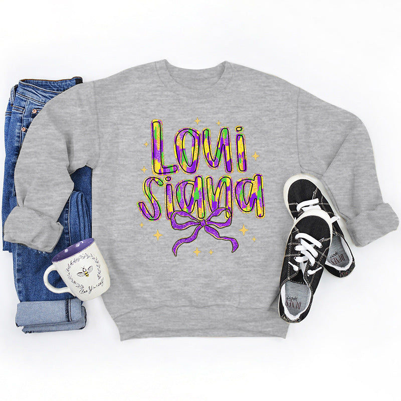 Damen Sweatshirt Weiches Innenfutter Mit Schriftzug Norvielle