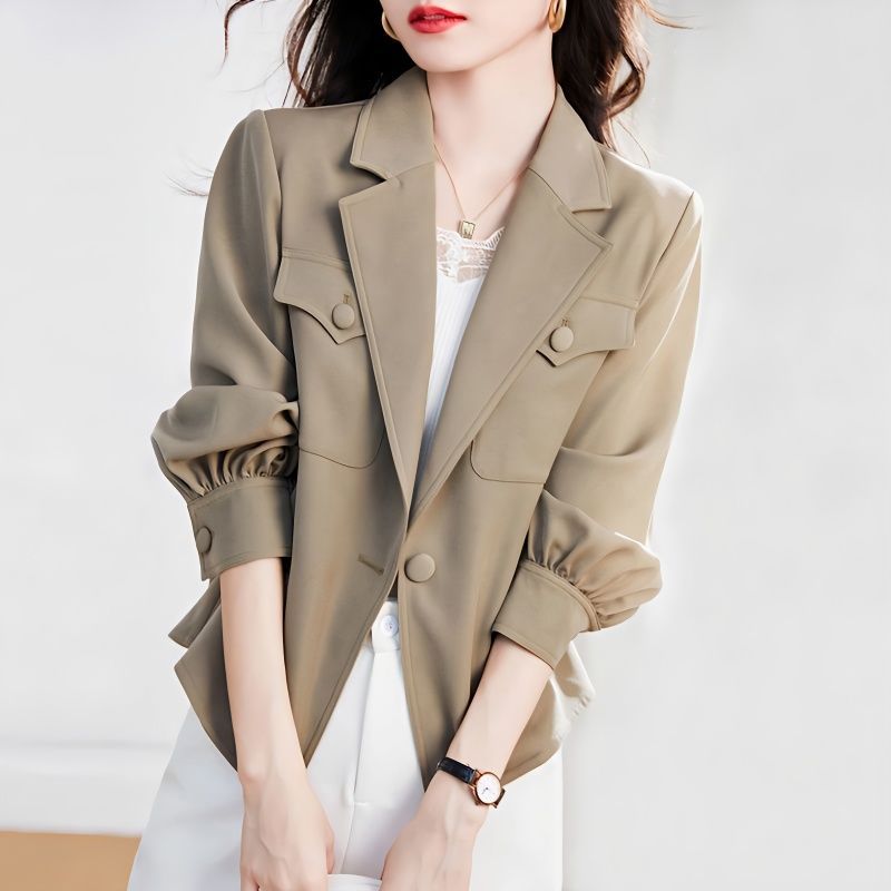 Damen Blazer Strukturierte Puffärmel Norvielle - Norvielle