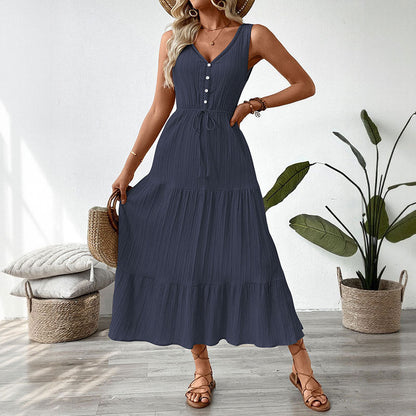 Damen Maxikleid Elastisch Rüschen Norvielle