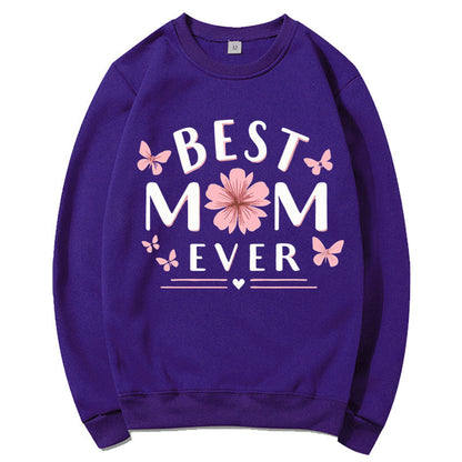 Damen Sweatshirt Florales Design Weich Rosa