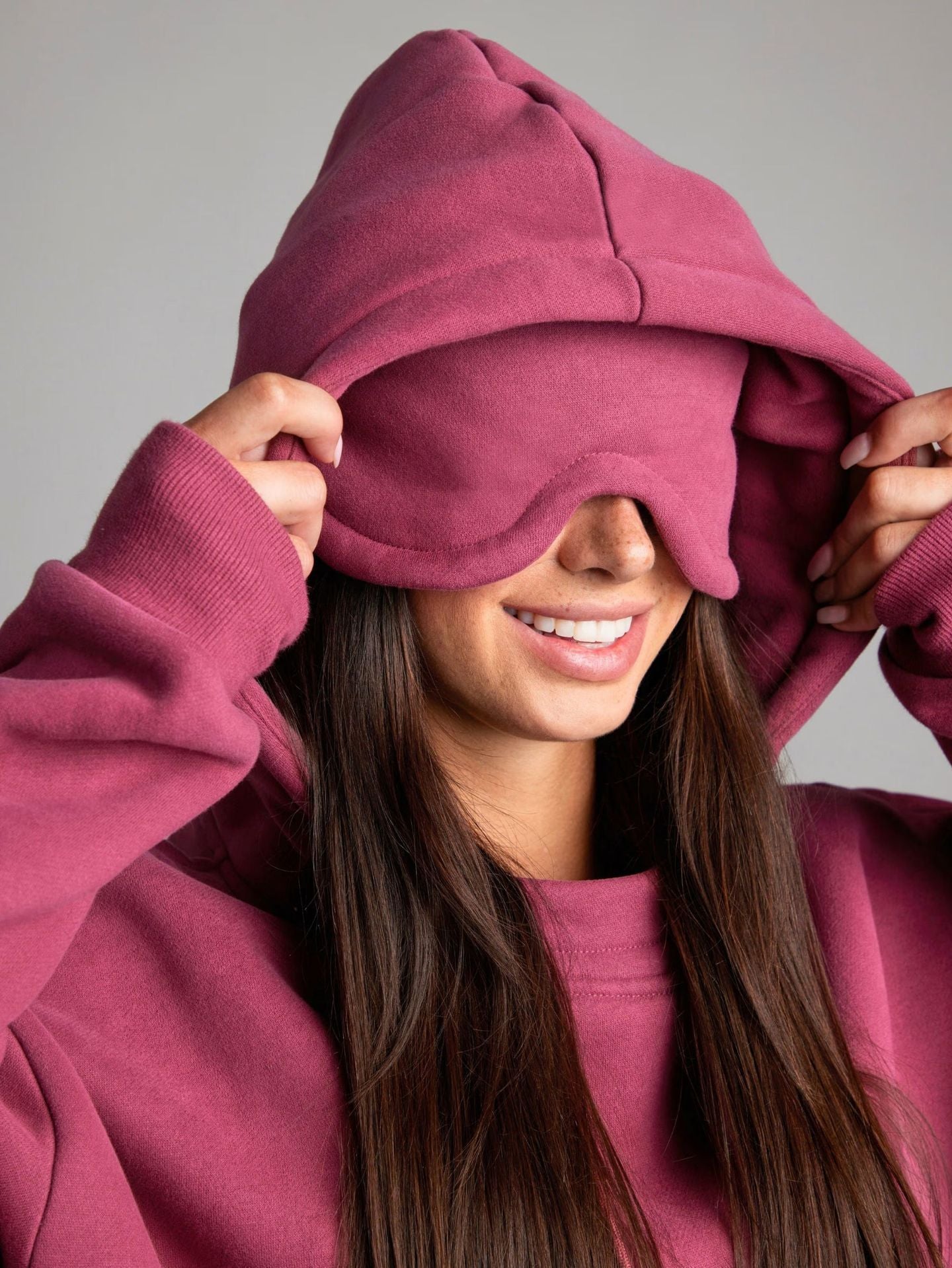 Damen Kuschelhoodie mit Schlafmaske Norvielle