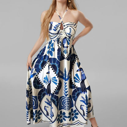 Damen Maxikleid Verspielt Muster Norvielle