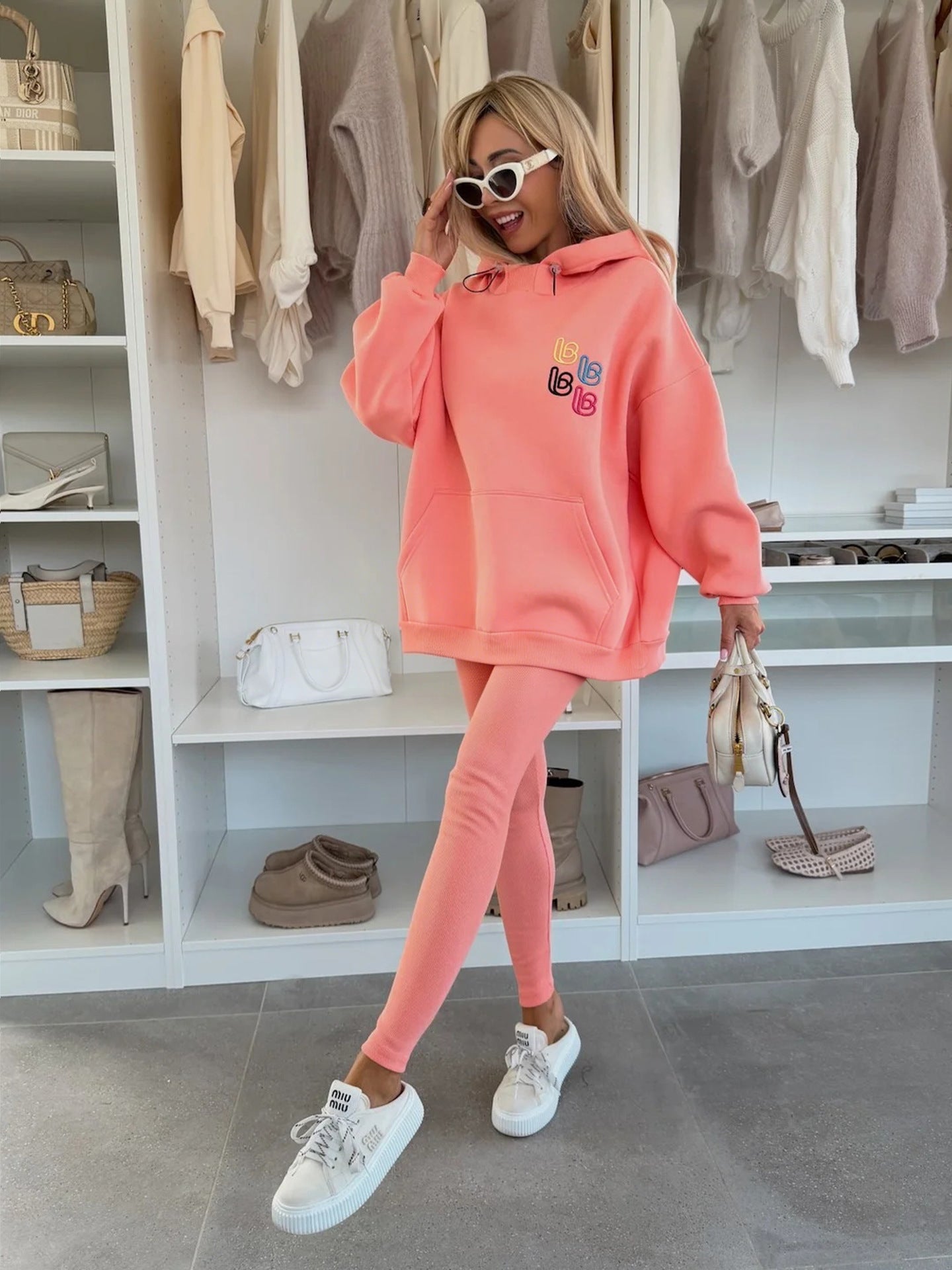 Damen Oversized Hoodie Bunt Norvielle