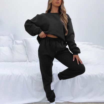 Damen Fleece-Set Innen Angeraut Elastischer Bund