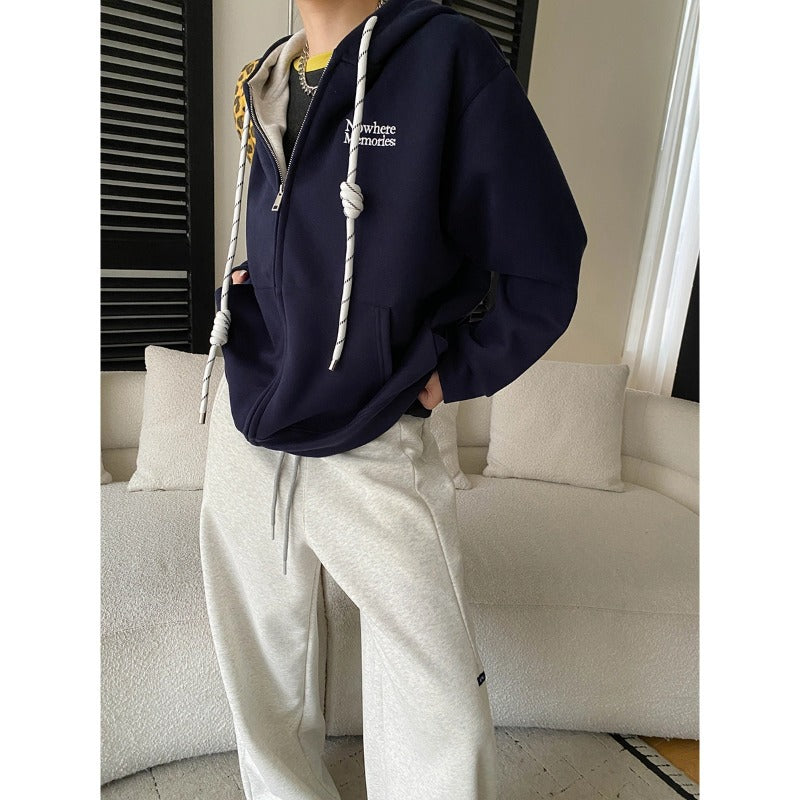 Damen Kapuzenpullover mit Reißverschluss und Taschen Norvielle