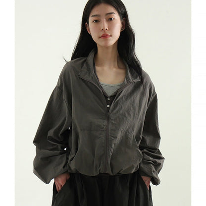Damen Sportwindjacke Reißverschluss Hochkragen Norvielle