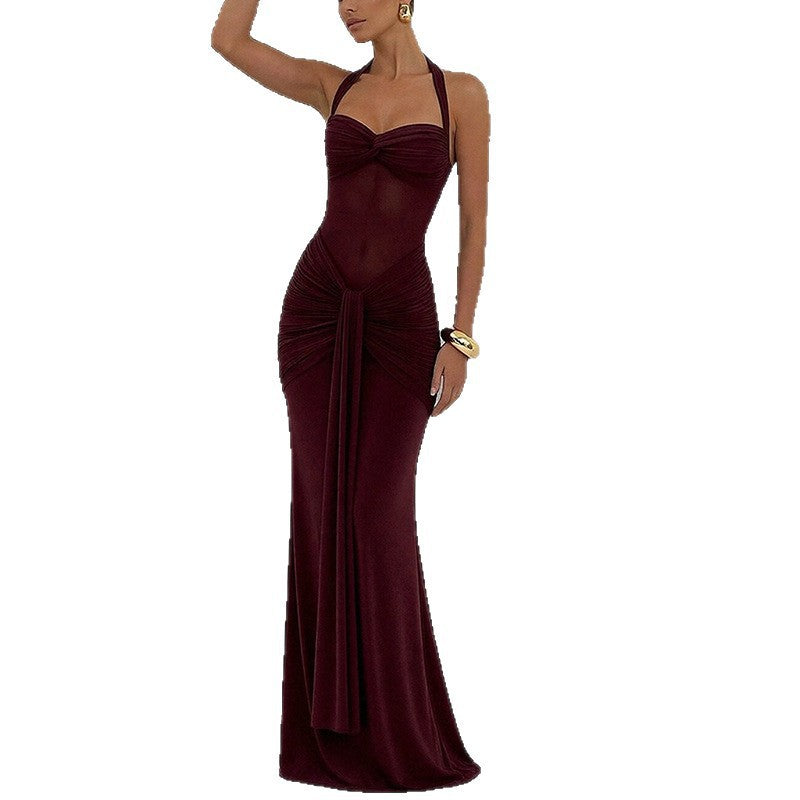 Damen Abendkleid Raffinierte Falten Taillierter Schnitt Norvielle