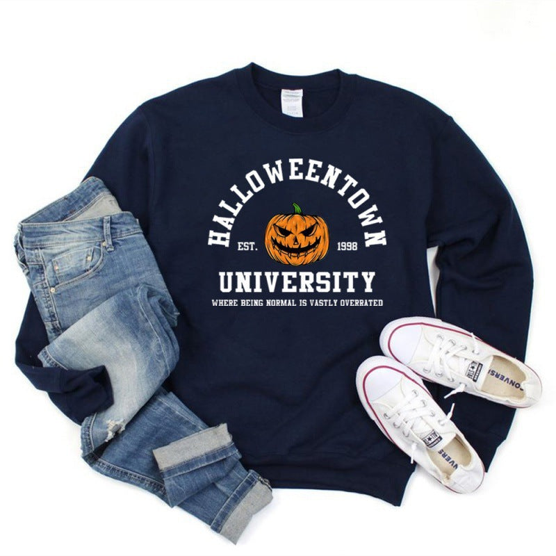 Damen Sweatshirt Kreatives Halloween-Design Baumwolle Bequem