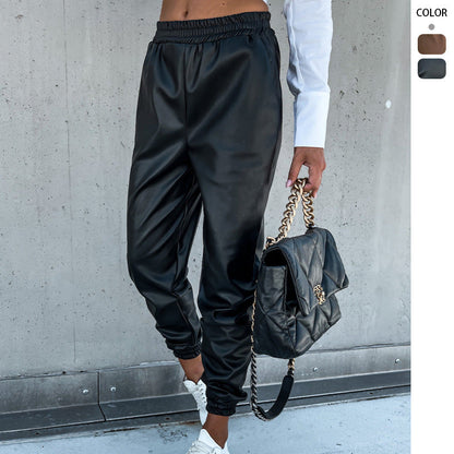 Damen Jogginghose Elastischer Bund Praktische Taschen Schwarz - Norvielle