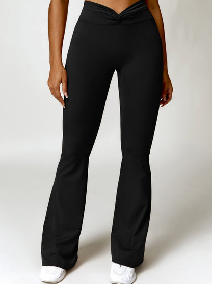 Elena Damen High-Waist Bootcut Leggings Mit Taschen