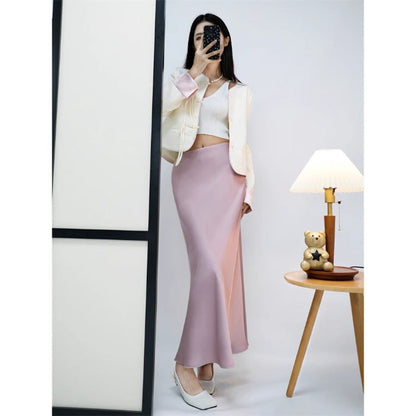 Damen Maxirock aus fließendem Material Weites Design
