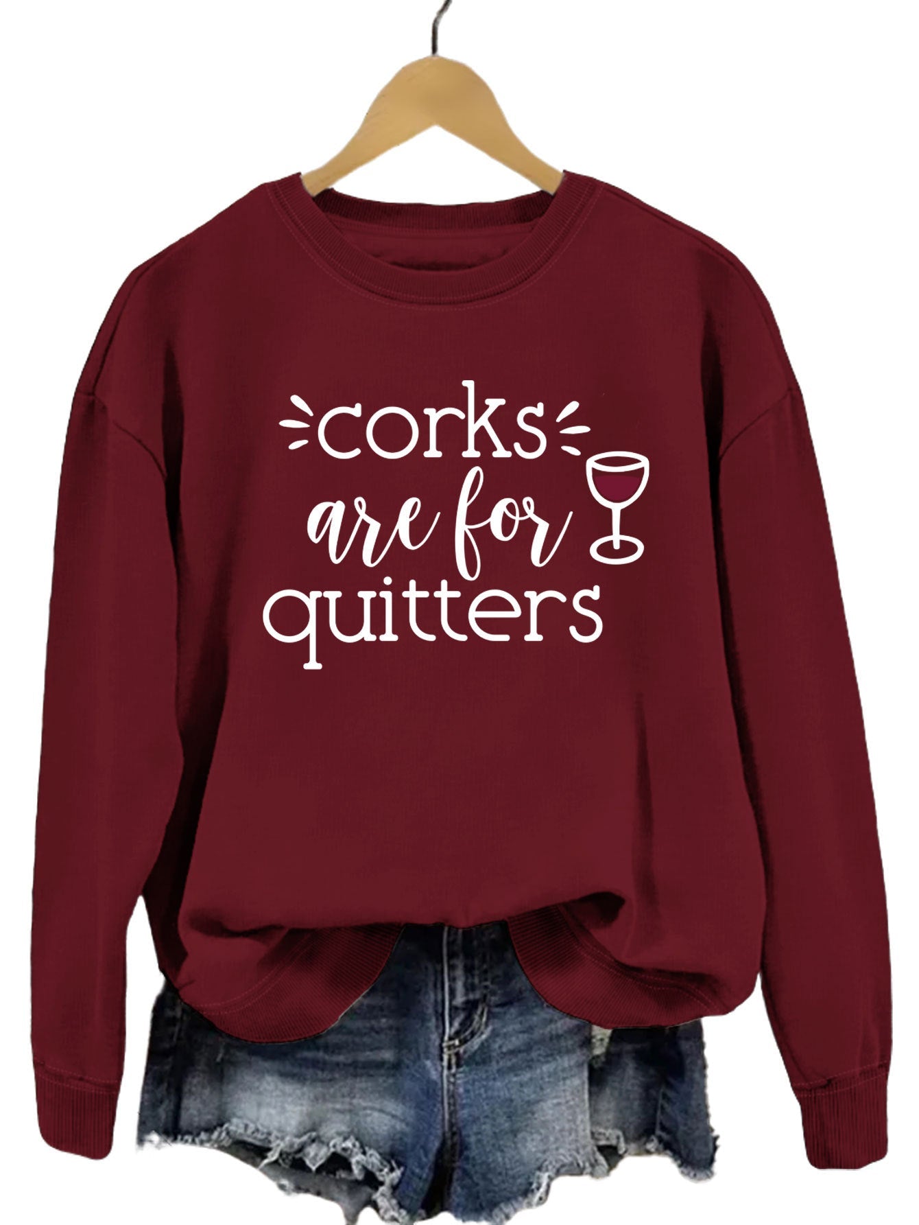 Damen Sweatshirt Lässiger Schnitt Mit Kreativem Spruch Norvielle