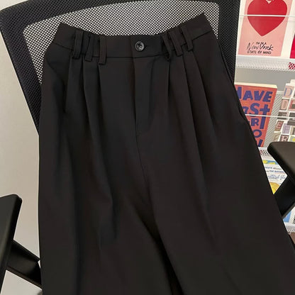 Damen High-Waist Hose Falten Weitbein Norvielle