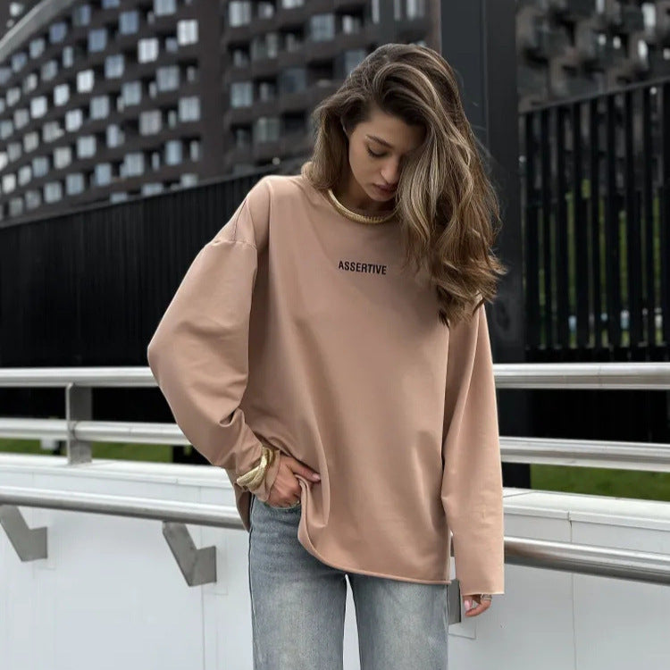 Damen Oversized Sweatshirt Druckmotiv Norvielle - Norvielle
