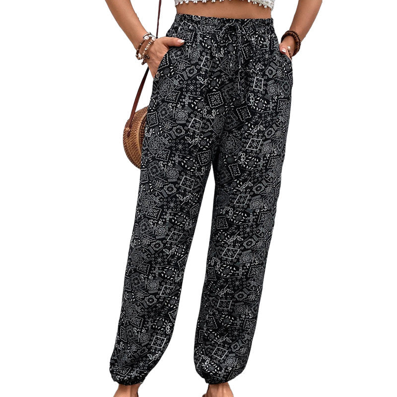 Damen Sommerhose Ethnomuster Leicht Norvielle
