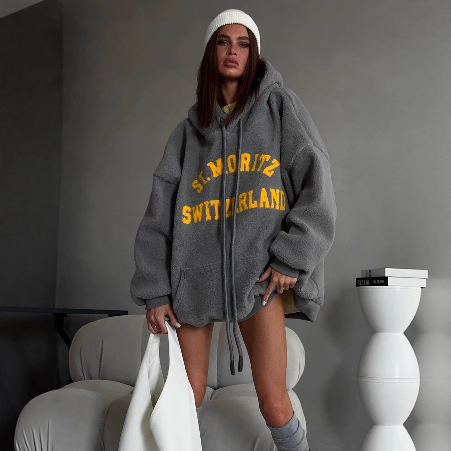 Damen Oversized Hoodie Kuschelig Norvielle