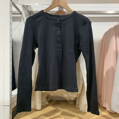 Damen Langarmshirt Feine Baumwollmischung Norvielle