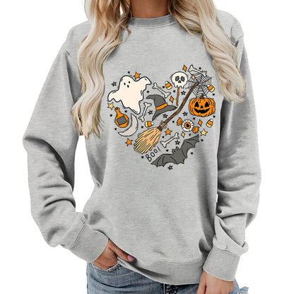 Damen Halloween Sweatshirt Kreatives Motiv