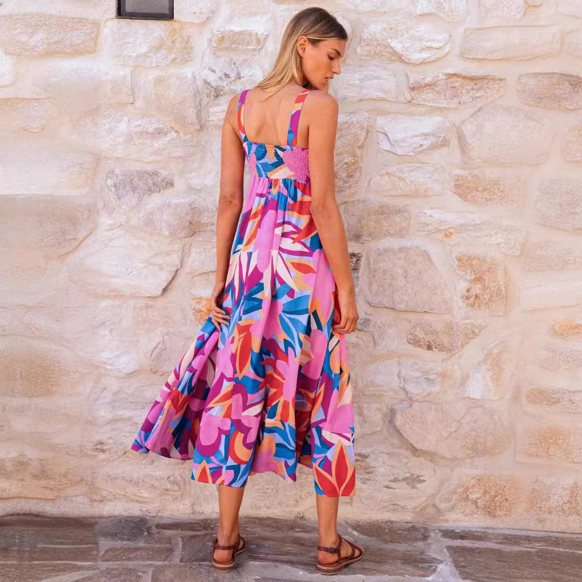 Damen Maxikleid Floralmuster Norvielle