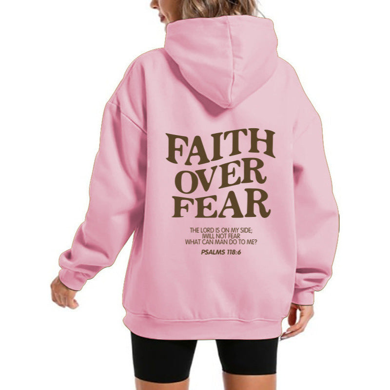 Damen Kapuzensweater Bequem Motivierender Schriftzug Norvielle - Norvielle