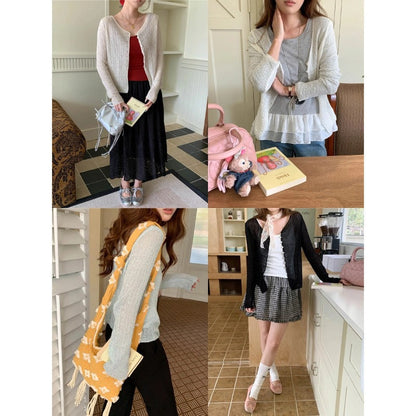 Damen Strickjacke Leicht Norvielle