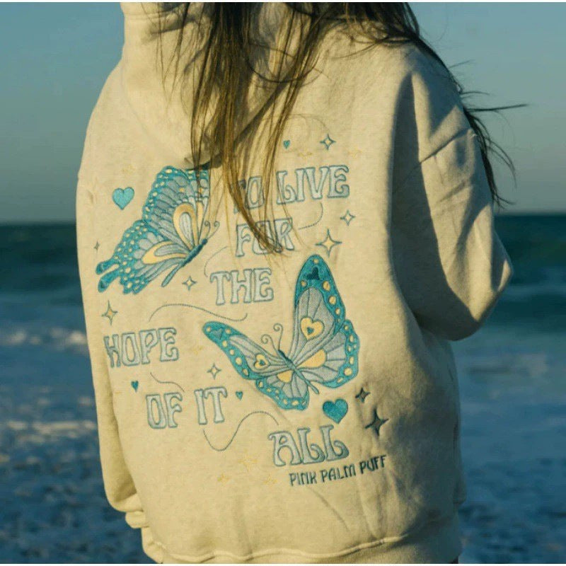 Kapuzenpullover Surf Wave mit Stickerei Lässig
