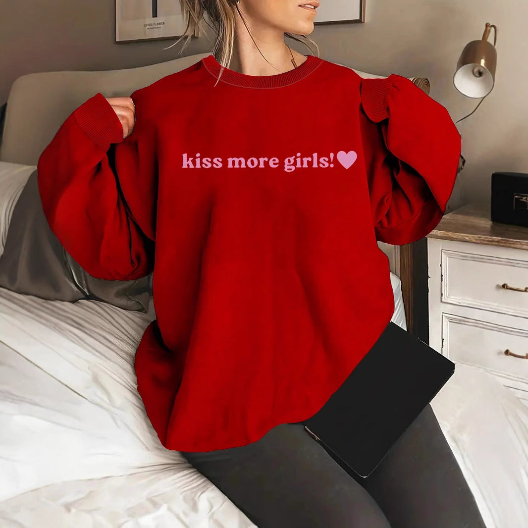 Damen Sweatshirt Lässig Mit Schriftzug Norvielle