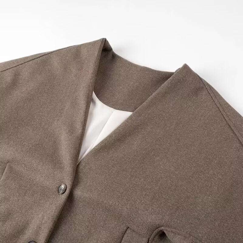 Damen Blazerjacke Übergröße Minimalistisch Norvielle