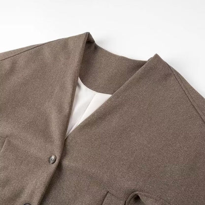 Damen Blazerjacke Übergröße Minimalistisch Norvielle