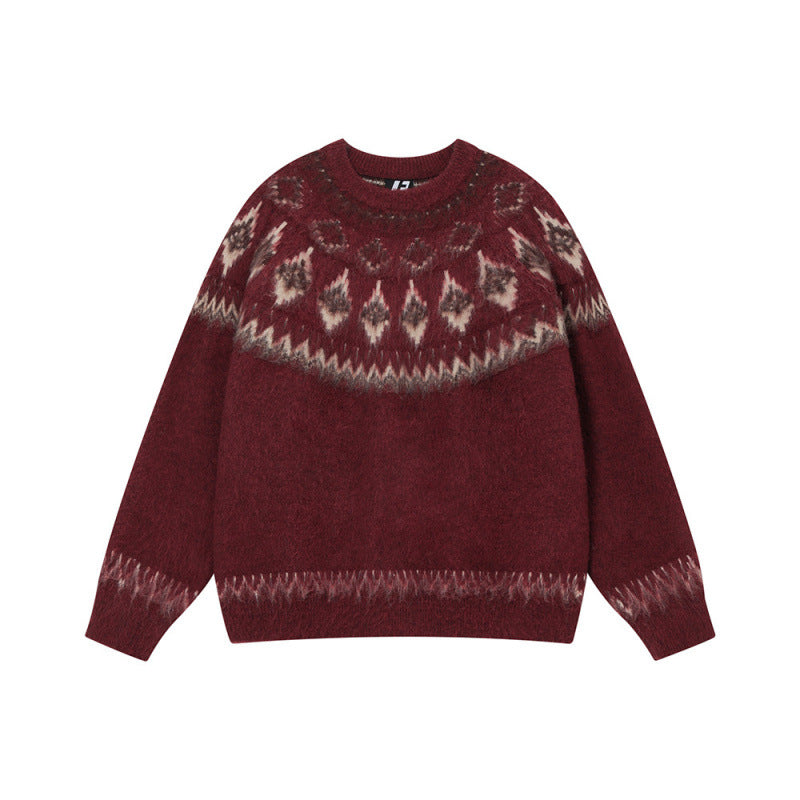 Damen Pullover Traditionelles Muster Norvielle