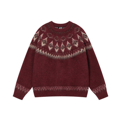 Damen Pullover Traditionelles Muster Norvielle