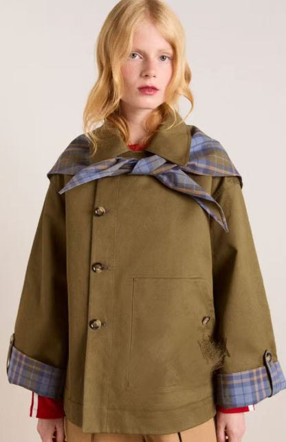 Damen Trenchcoat mit Kragen und Taschen Norvielle