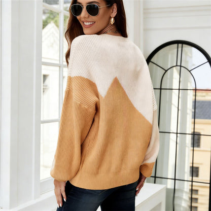 Damen Pullover Strukturiert Asymmetrisch Norvielle