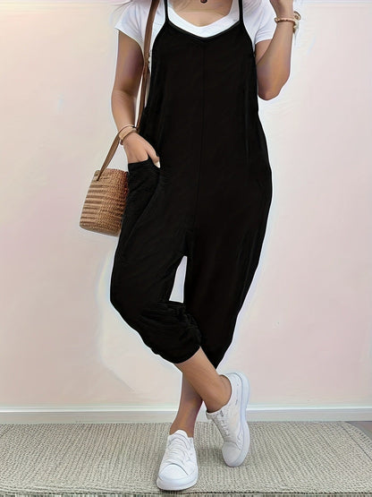 Damen Jumpsuit Komfort Passform Praktische Taschen Norvielle