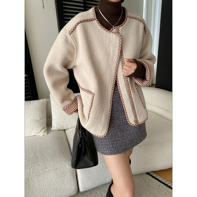 Damen Teddyjacke Lässig mit Taschen Norvielle - Norvielle