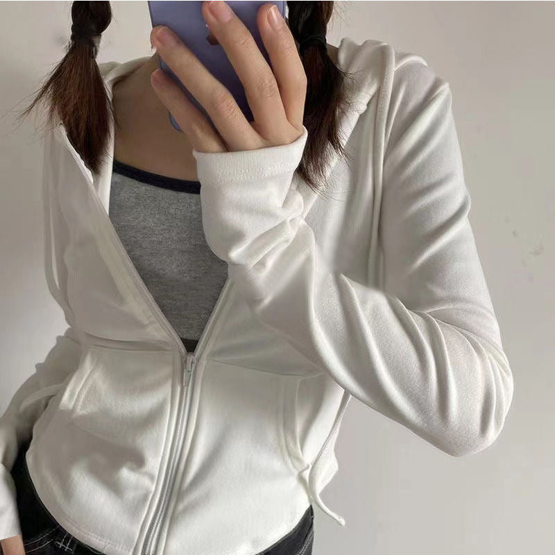 Damen Kapuzenpullover aus Norvielle mit Reißverschluss und modischem - Norvielle
