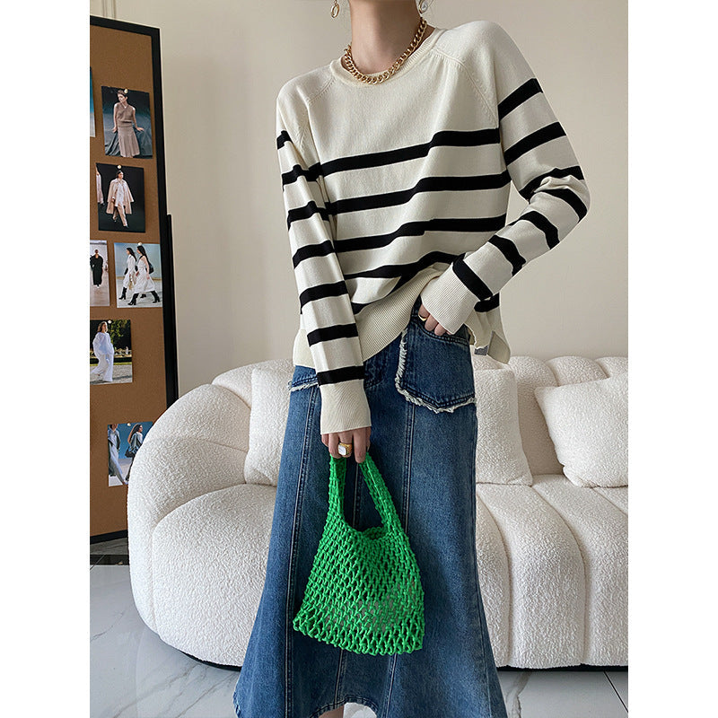 Damen Pullover Gestreift Lässig Elegant Norvielle