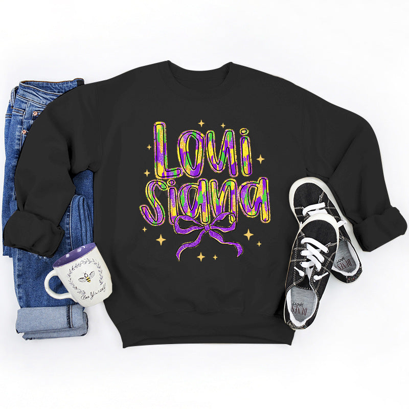 Damen Sweatshirt Weiches Innenfutter Mit Schriftzug Norvielle