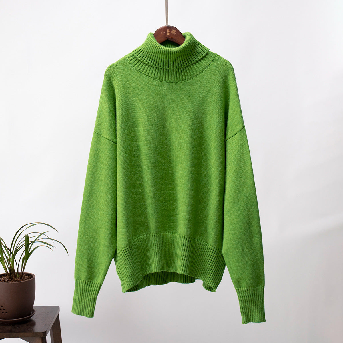 Damen Strickpullover Lässig Warm Gerippter Saum