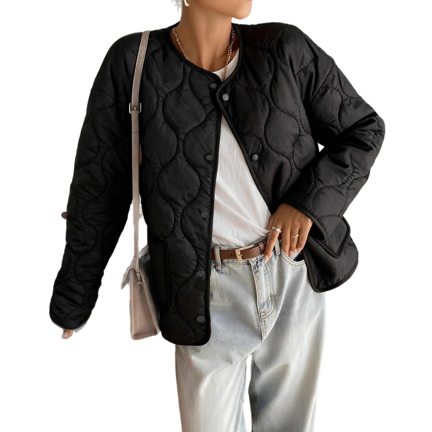 Damen Steppjacke Modern Praktische Taschen Norvielle