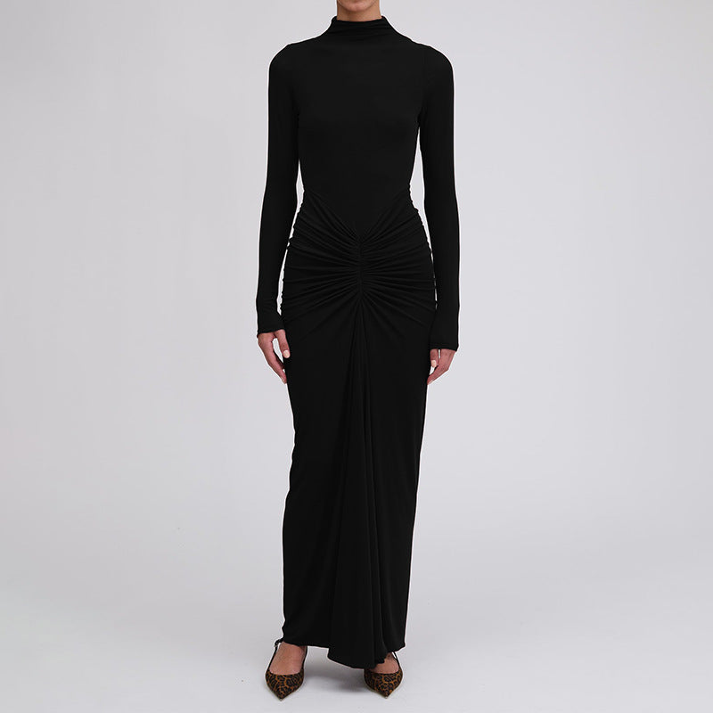 Damen Maxikleid Enganliegend Tiefes Dekolleté Norvielle