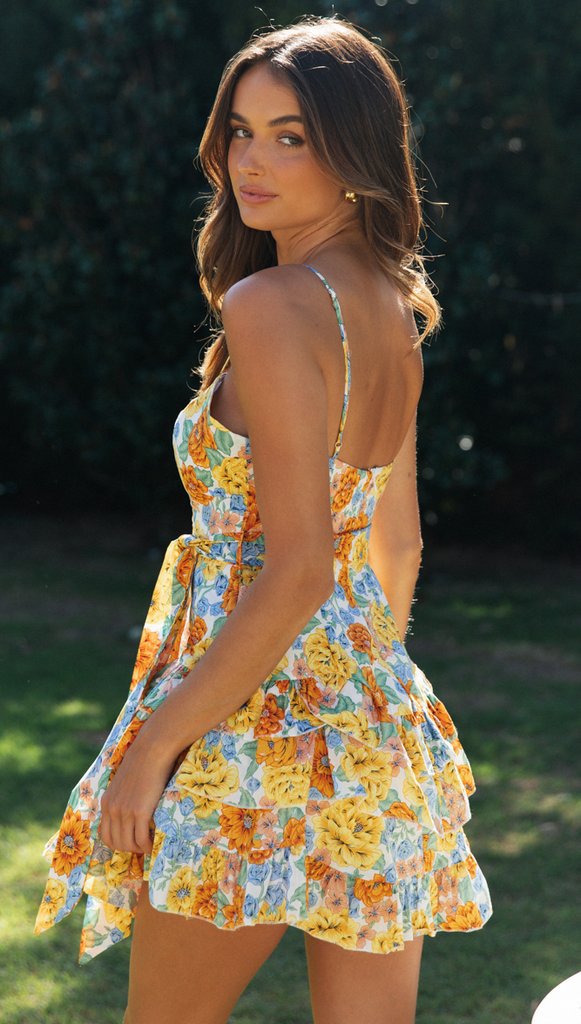 Damen Minikleid Fließend Floralmuster Norvielle