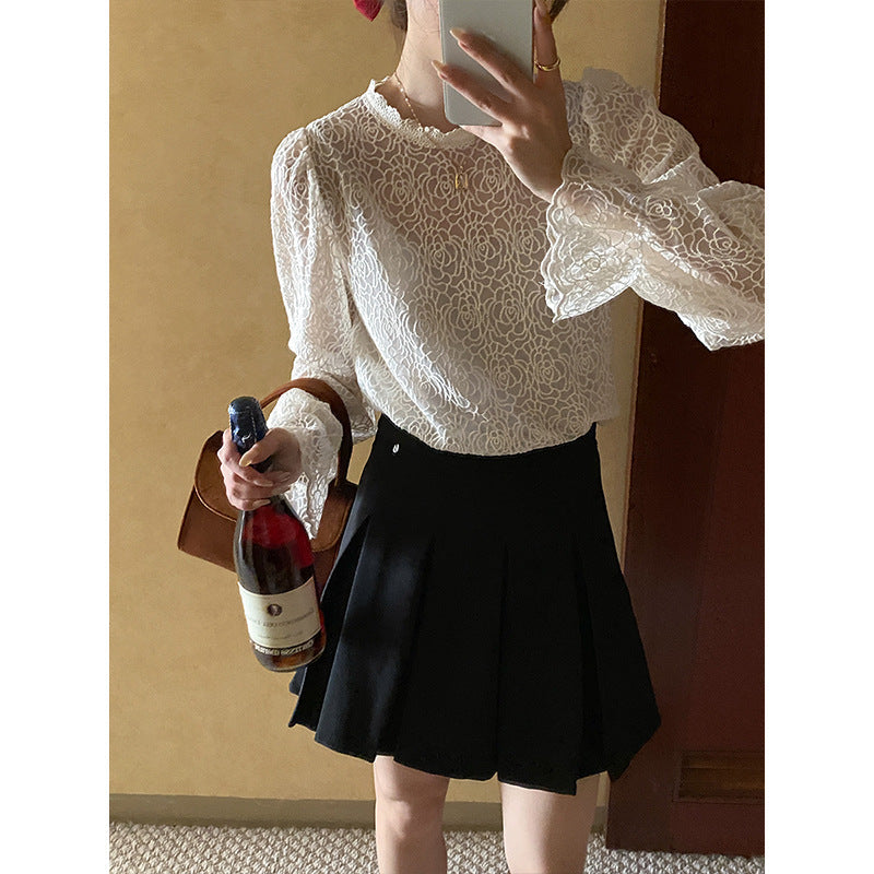 Damen Bluse aus feiner Spitze Norvielle - Norvielle